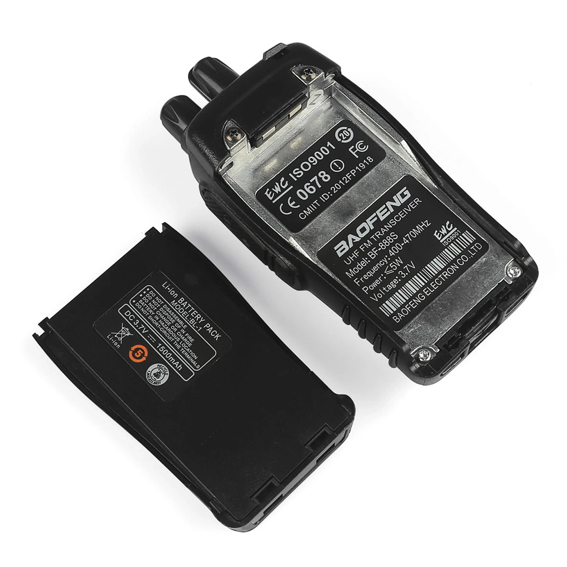 Baofeng-walkie-talkie 888s,双方向ラジオ,ワンピースセットuhf 400-470mhz 16ch,1個