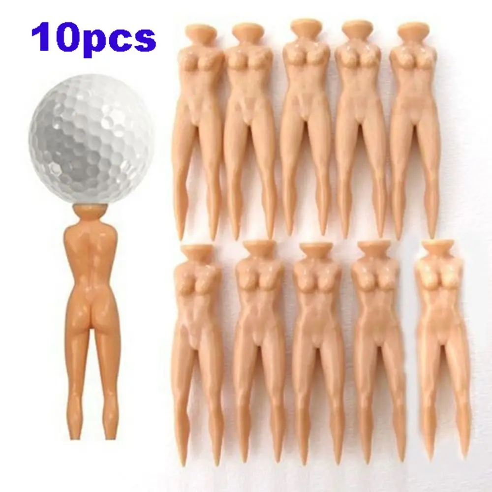 

10pcs Professional 70mm Plastic Beauty Lady Ball Socket Golf Holder Golf Tees Manikin