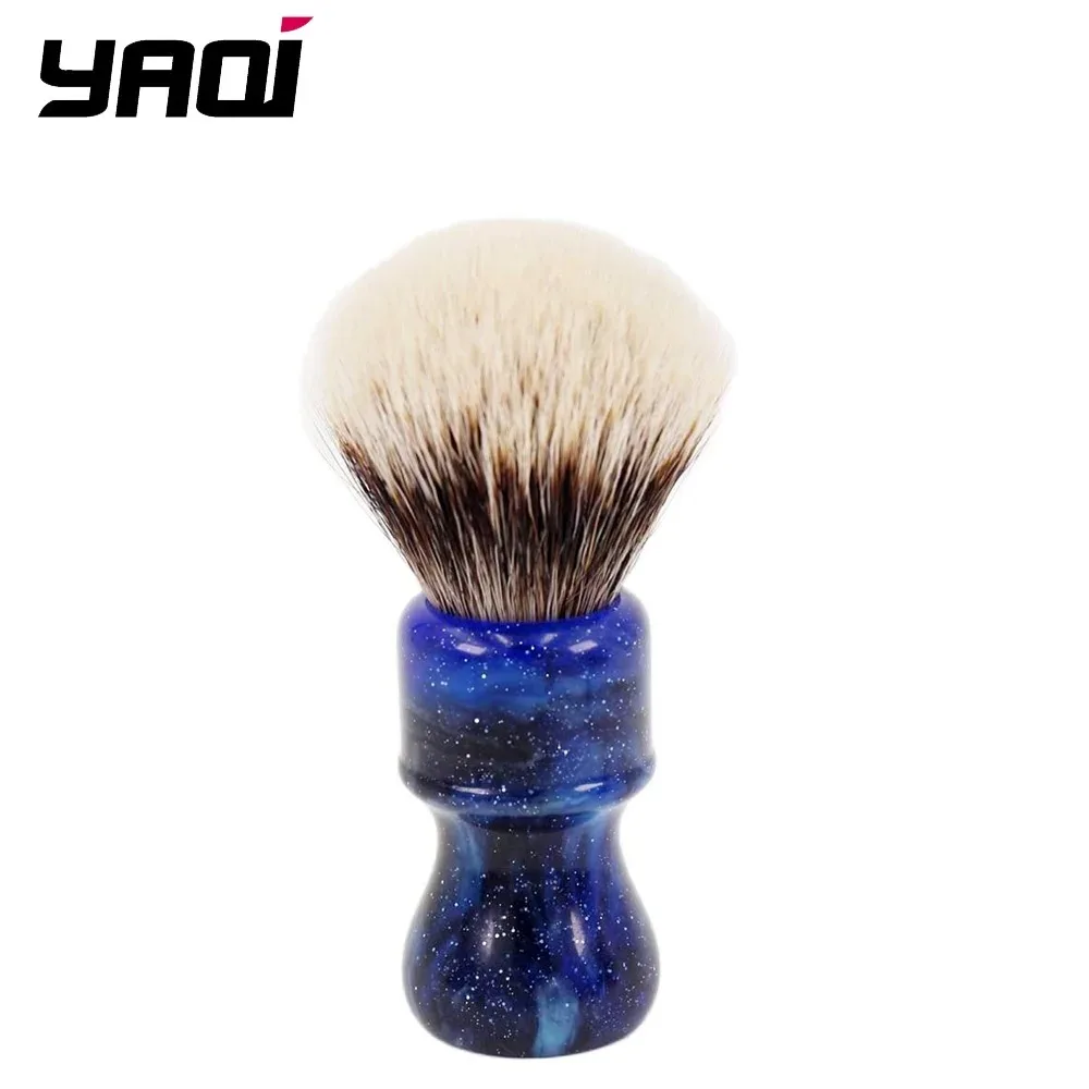 YAQI 24MM Mysterious Space Color Handle Two Band Hair Knot Men Shaving Brushes Men Wet Shave Brushes YAQI