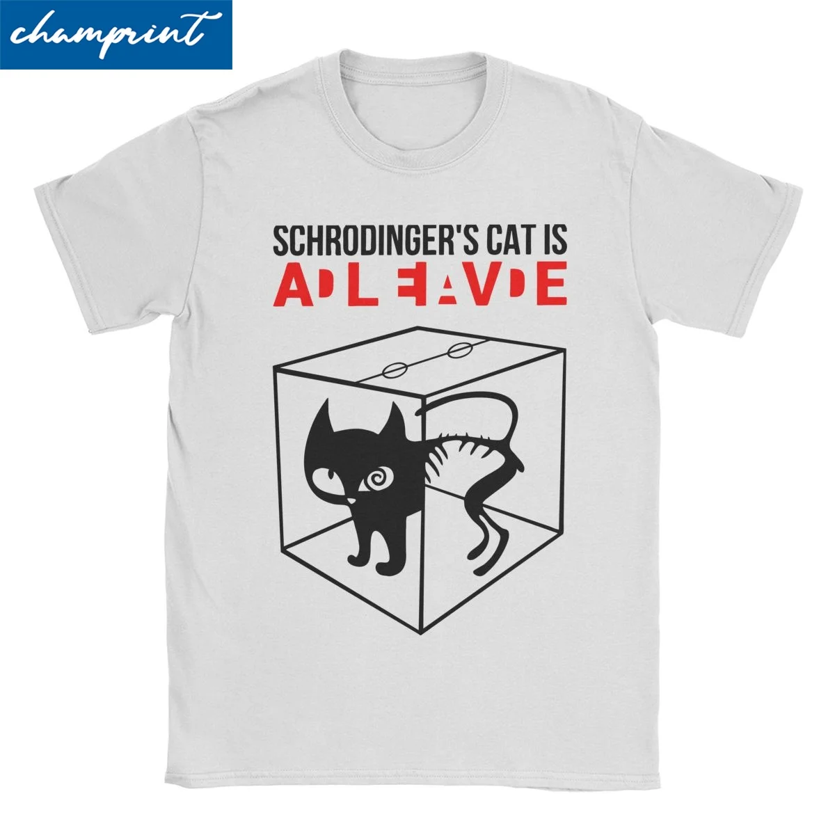 Men Women T-Shirt Schrodinger\'s Cat Is Dead And Alive Novelty Cotton Tee Shirt Quantum Mechanics Physics Science Geek T Shirt