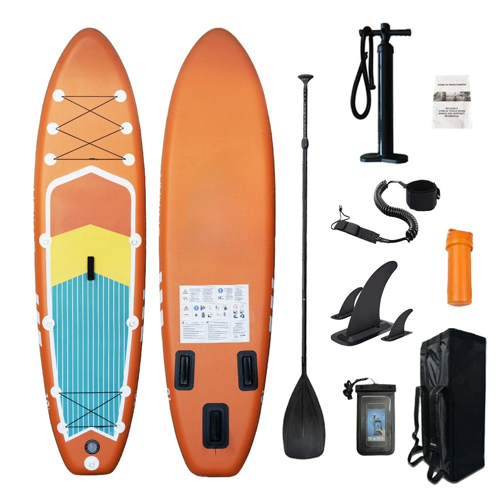 wholesale OEM design dropshipping fiberglass waterproof soft top pvc air inflate stand up sup paddle surf board with fins