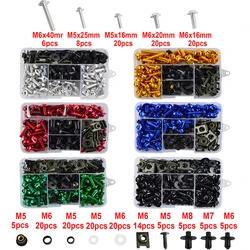 195Pcs Motorcycle Accessories Aluminum Fairing Bolt Screws Kit Nut Clips For Yamaha VFR800 VFR750 VFR1200F VFR 800 750 1200 F