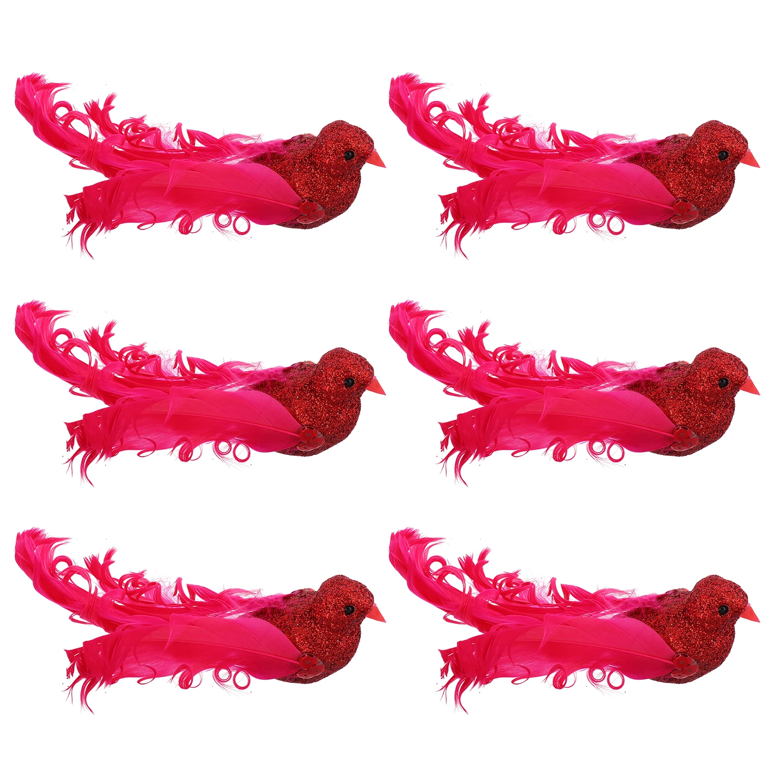 

6 Pcs Artificial Bird Figurines Home Decor Statue Party Decorations Foam