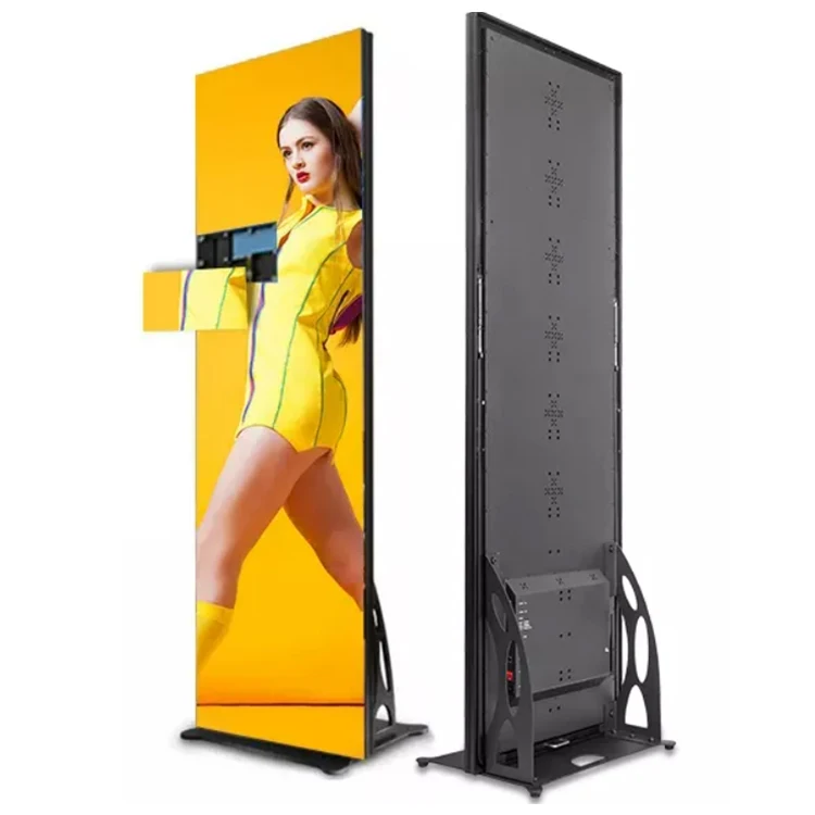 Indoor P2 P4 Smart Mirror LED Advertising Screen 4K Resolution Folding Poster Display with Animation Function and SDK