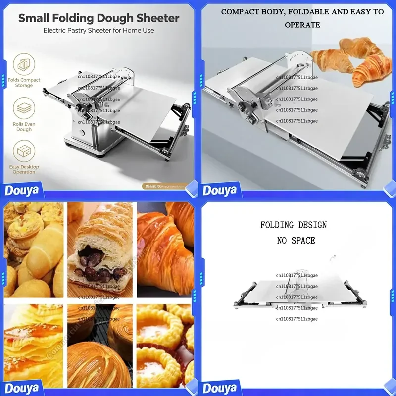 Small Folding Dough Sheeter Electric Pastry Sheeter Home Use Desktop Danish Pastry Laminator