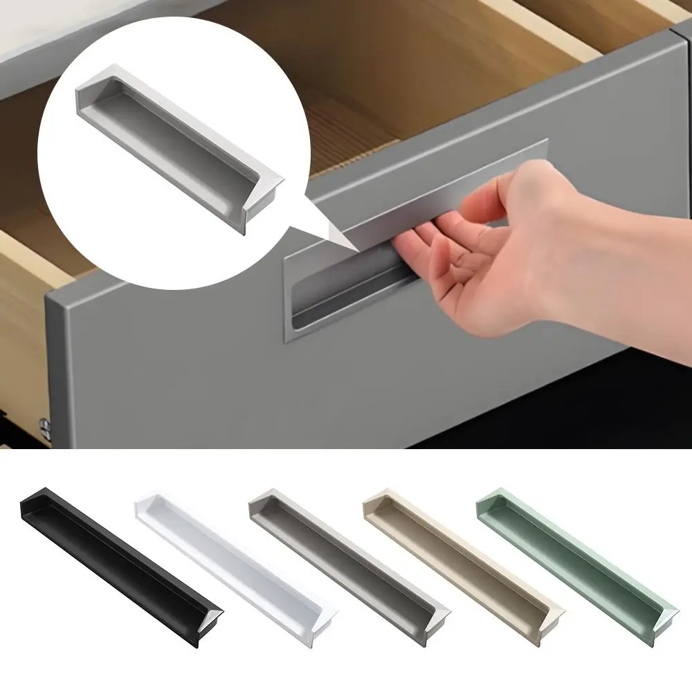 Accessories Hardware Cabinet Handle Stainless Steel Simple Cupboard Door Pulls Hidden Modern Invisible Pull Home Decor