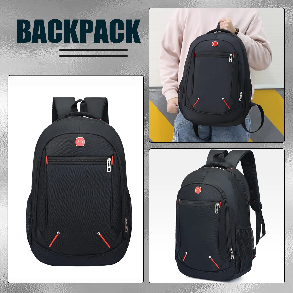 1 قطعة حقيبة الظهر للرجال متعددة الوظائف الأعمال حقيبة الظهر للرجال حقيبة الظهر حقيبة عادية