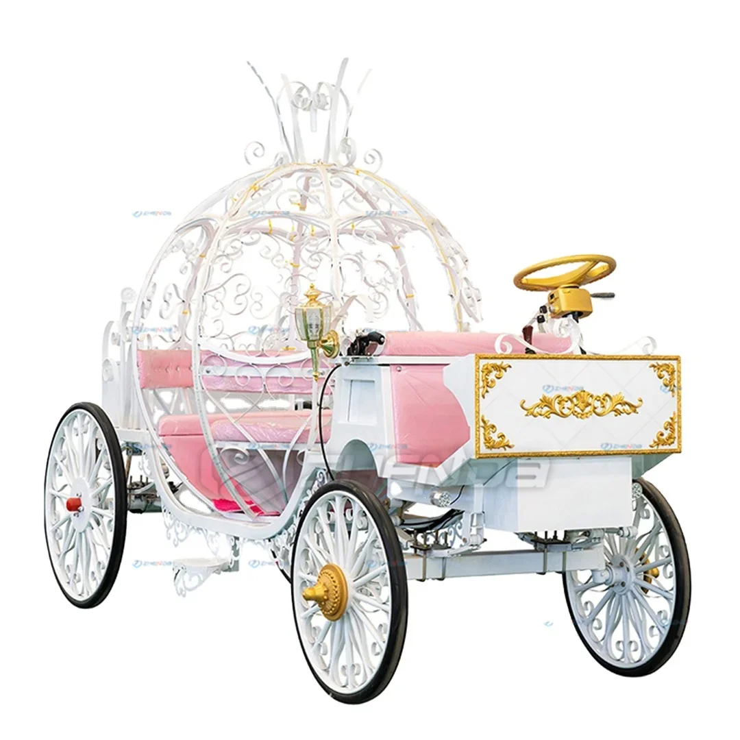 

White Electric Cinderella Pumpkin Wedding Carriage/Carriage/Carriage with Beautiful Lights