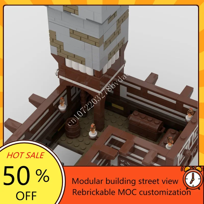 1890 pçs bidenhoenfels castelo modular moc kit criativo vista de rua arquitetura personalizada diy montagem modelo presentes para crianças idades