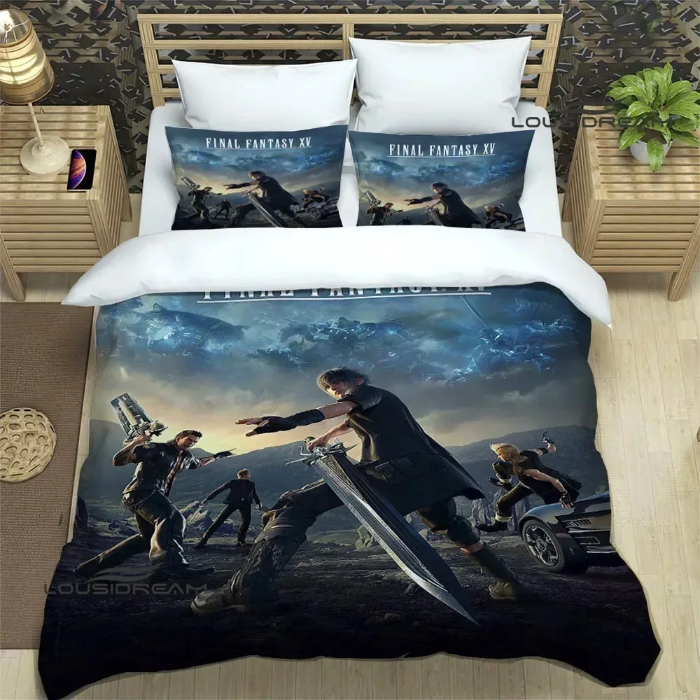 Game FINAL FANTASY Print Bedding Sets exquisite bed supplies set duvet cover bed comforter set bedding set luxury birthday gift