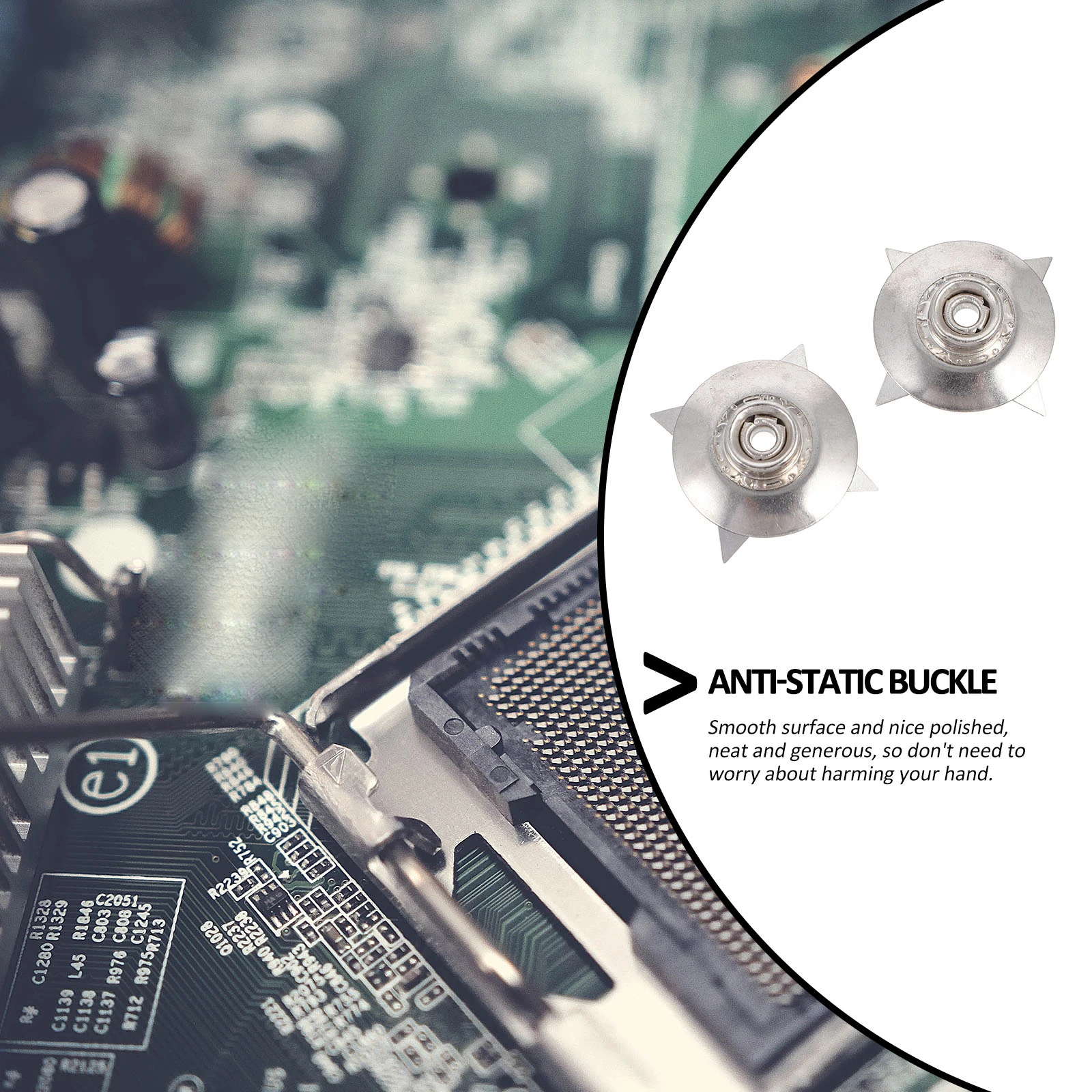 

20pcs Electrostatic Buckle Anti-Static Ground Wire Star Claw Grounding Cable Buckle Smooth Surface Neat Design