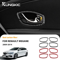 Real Soft Carbon Fiber Sticker For Renault Megane 2009 2010 2011 2012 2013 2014 2015 LHD RHD Inner Door Handle Interior Trim