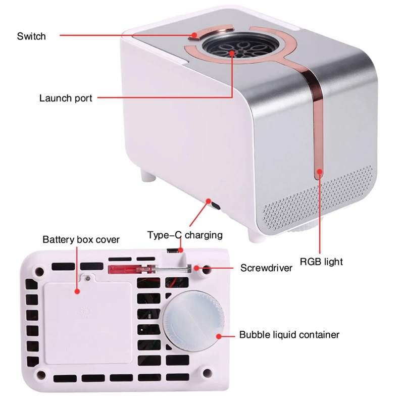 Bubble Blower, Automatic Bubble Blower With LED Lights,Bubble Maker For Indoor Outdoor Birthday Party