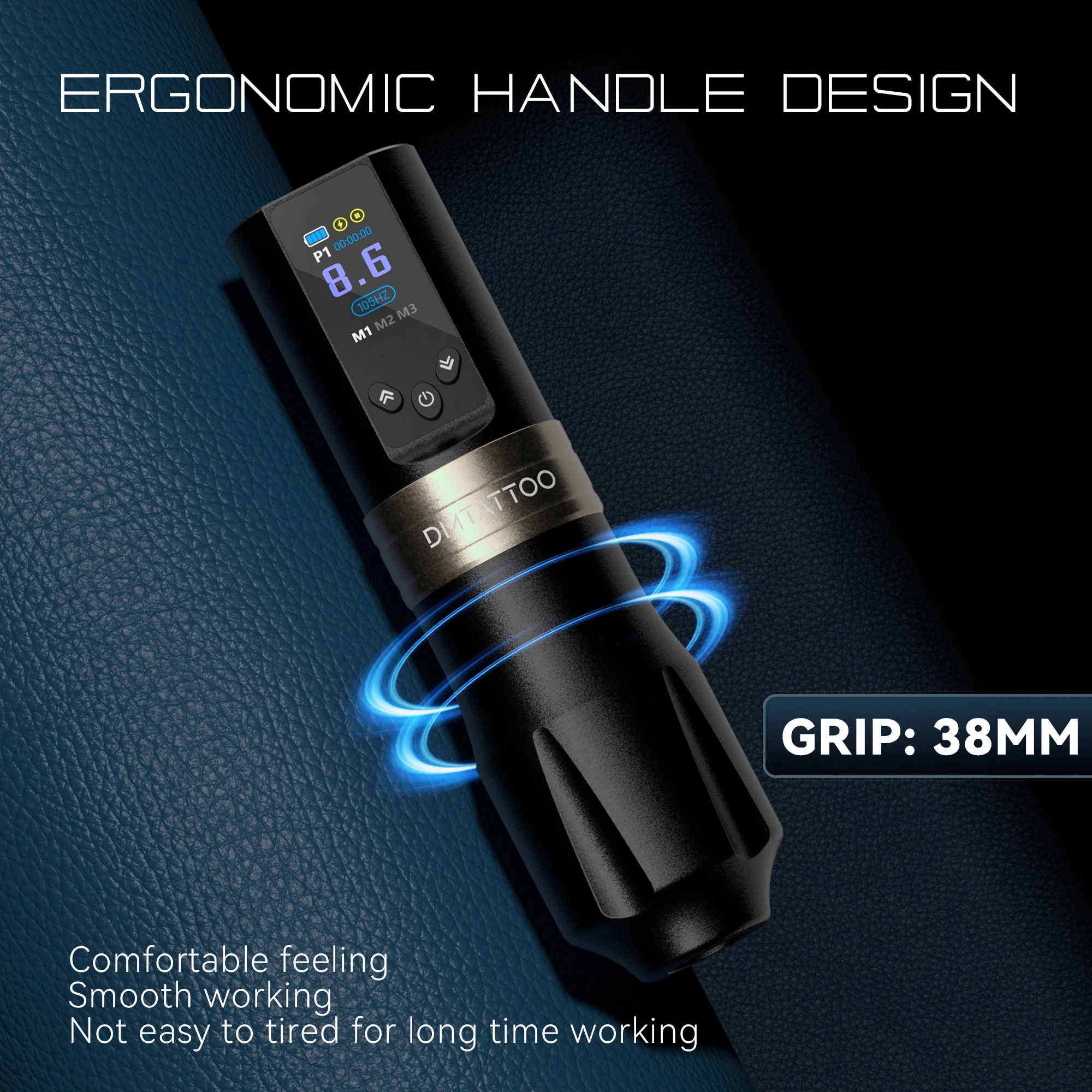 آلة الوشم الدوارة اللاسلكية DM Cesar مع بطارية 1800 مللي أمبير في الساعة، قلم وشم احترافي للمكياج المبتدئين