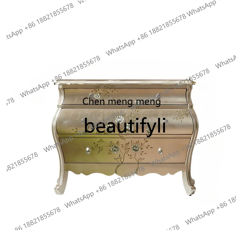 

Entrance cabinet French retro living room art dining side cabinet post-modern foyer cabinet decorative shoe H