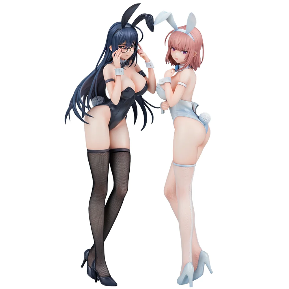 

Anime Black Bunny Aoi Figure Rabbit Girl Action Figure White Bunny Natsume model desktop ornaments Collection Aoi Figurine Gifts