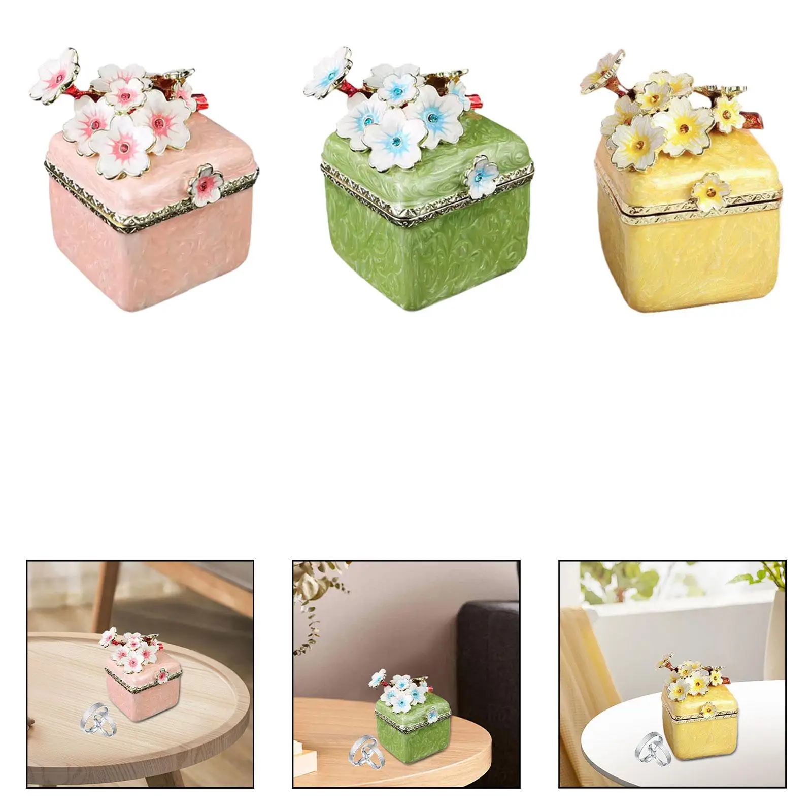 장신구 상자 독특한 선물 장식 공예 디스플레이 조각 귀걸이 반지 펜던트 매력 팔찌 테이블 센터 피스에 대한 기념품 상자