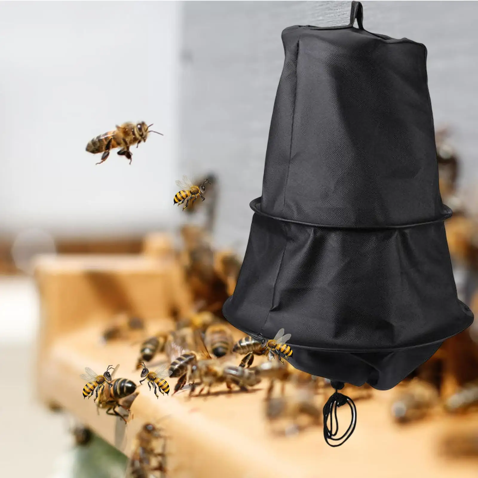 ブラックSwarmラップビーケージ、養蜂用品、トップにソフトループオントップ、使いやすい