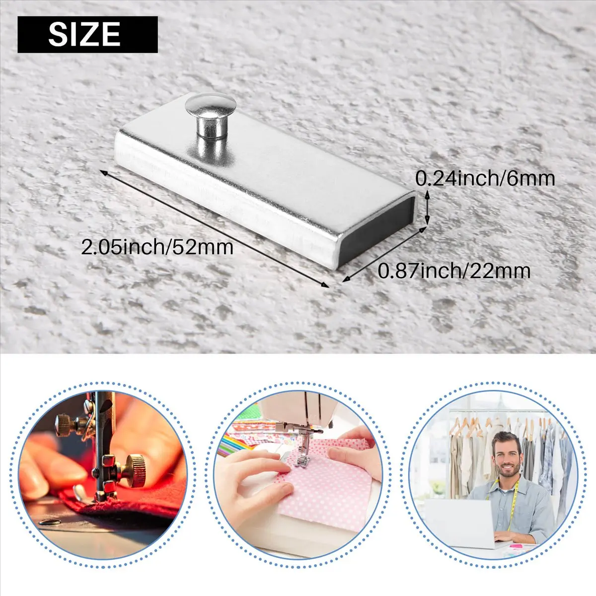 A77K 2Pcs Magnetic Seam Guide Sewing Machine Seam Gauge Sewing Gauge Magnetic Guide MG1 for Most Sewing Machine Foot Parts