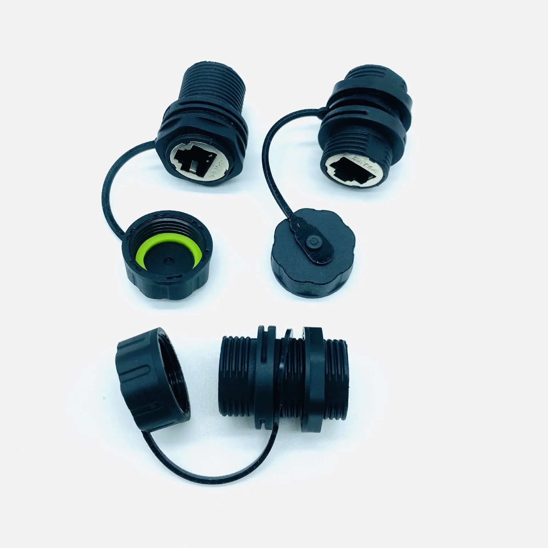 RJ45 CAT6A Aviation Plug Connector M20 Telecommunications Industrial Communication 10 Gigabit Ethernet Socket Plug with Cable