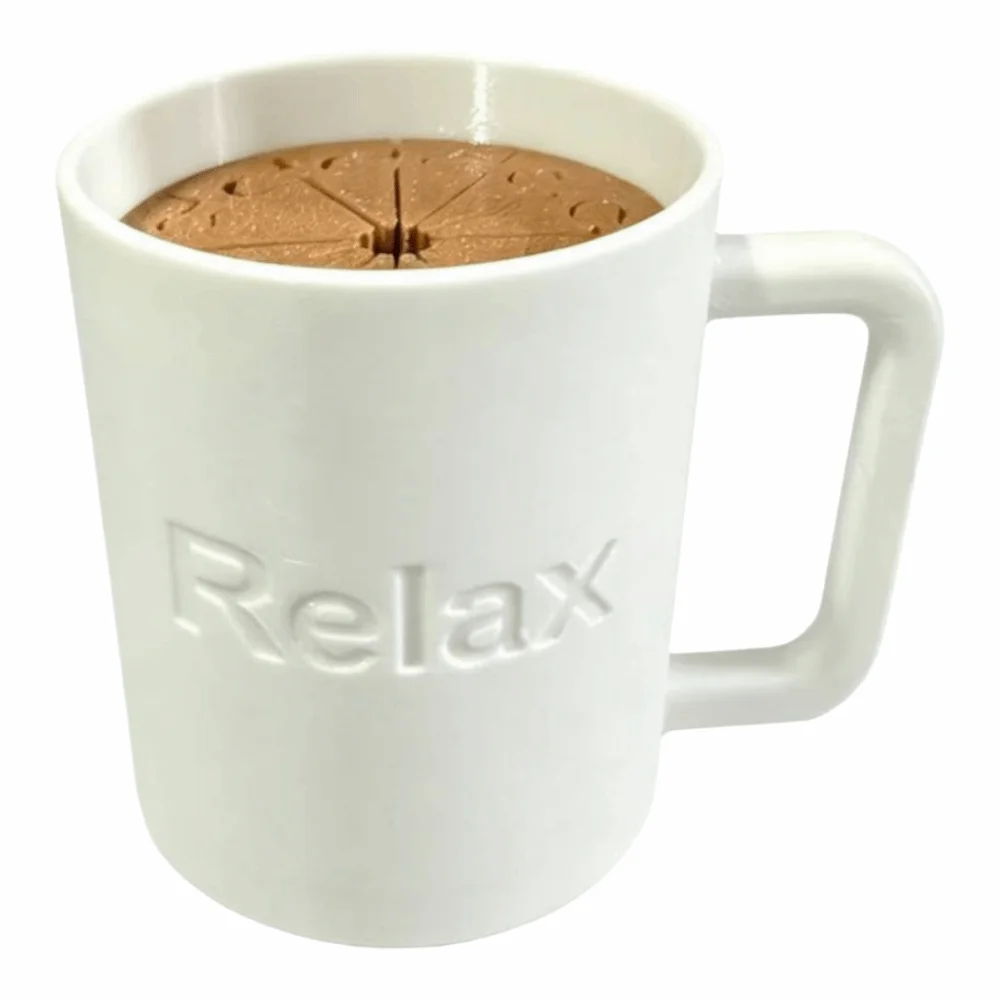 3D Printed Coffee Spill Fidget Telescopic Funny Gift Coffee Cup Decompression Novelty Portable Coffee Cup Retractable
