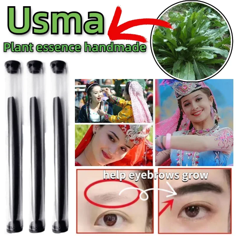 Usma Grass Stick Powder Pure Natural Growth Hairline Mascara Usman Thick Black Hair Promotes Eyebrow Growth