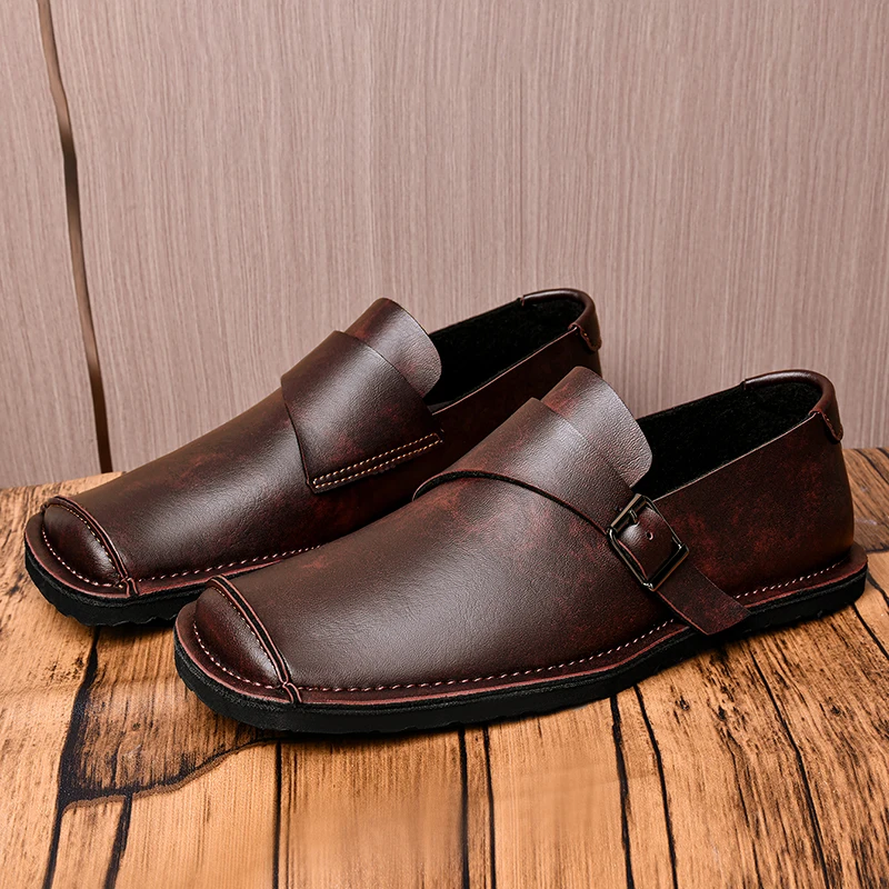 

High Quality Casual Leather Soft Soled Loafers For Autumn 2025 Outdoor Fashion Walking Single Shoes Handmade Design Flat Shoes