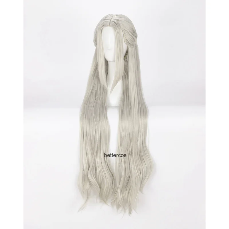 Fire Emblem ThreeHouses Edelgard Von Fresberg Cosplay Wig Long Gray Straight Heat Resistant Synthetic Hair Wig   Wig Cap