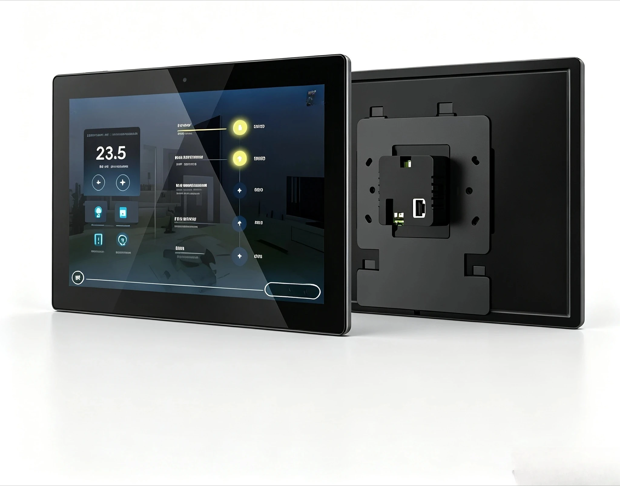 Embedded Wall-mounted Central Control Panel WiFi Power Supply, Smart Home Central Control End Point，RK3568 Quad-core 2G Memory