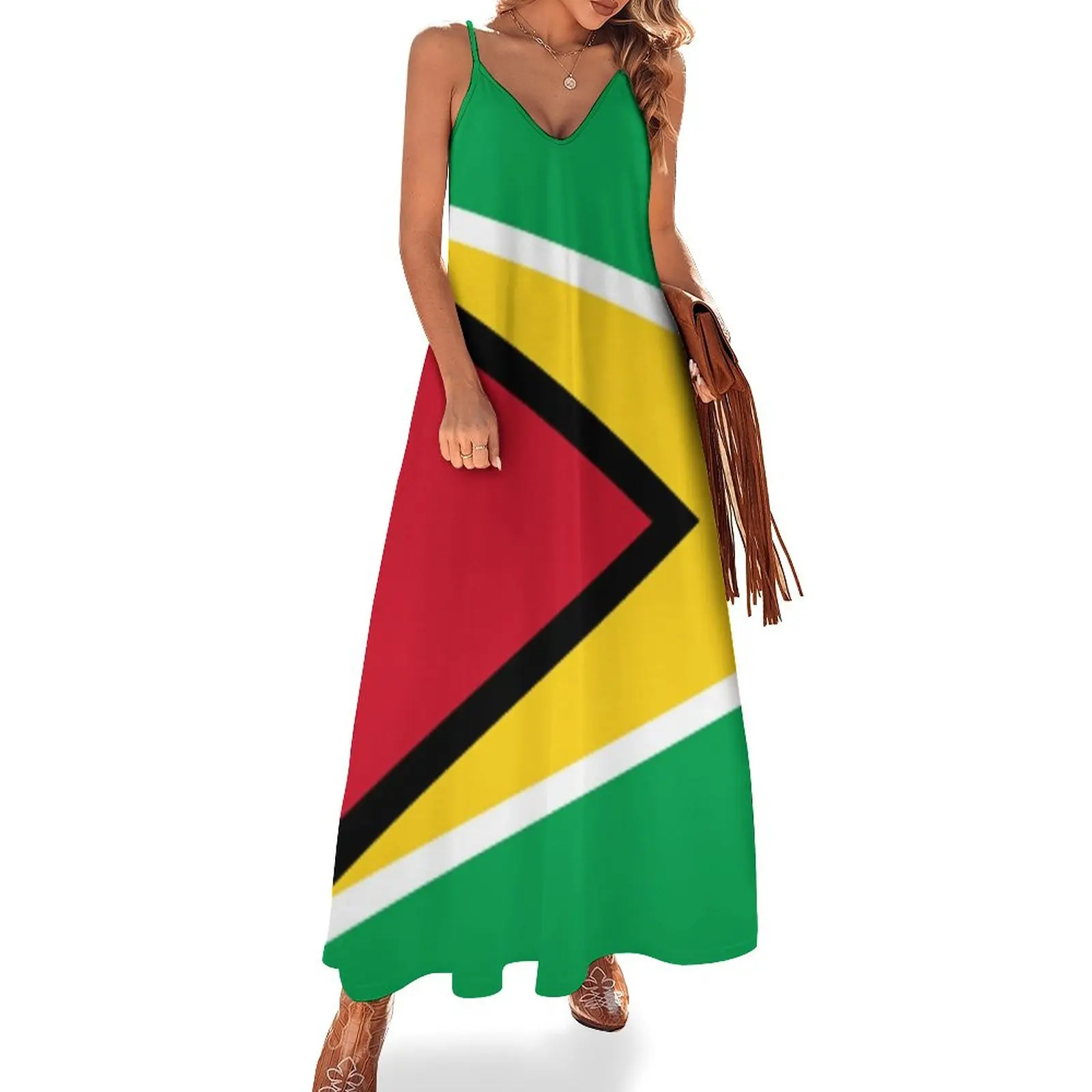 

Guyana Flag Sleeveless Dress women clothing 2024 new arrivals luxury dress