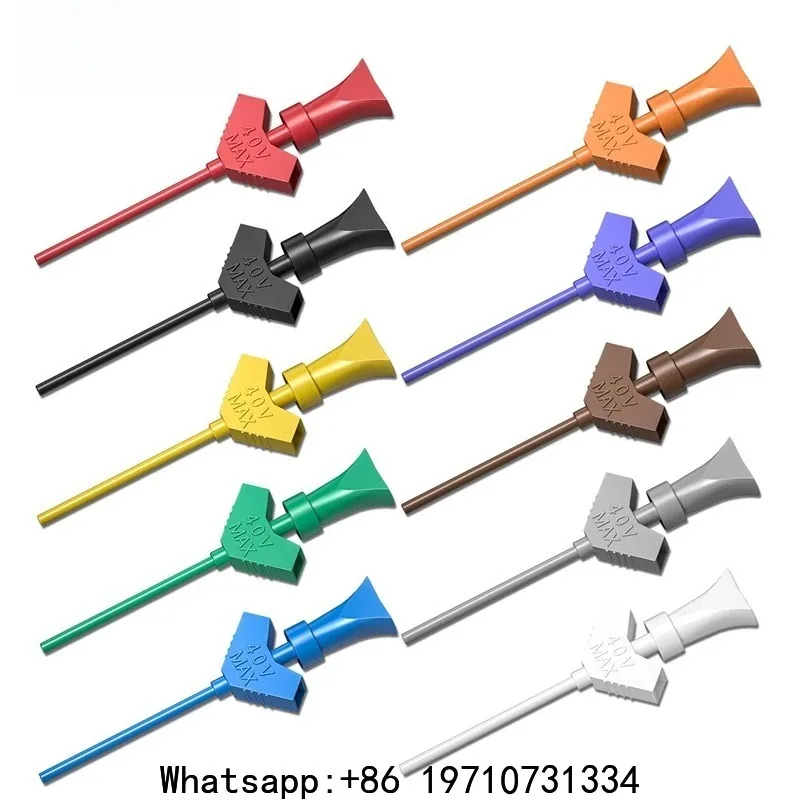 

P5003 10pcs SMD IC Test Hook Clip Mini Grabbers For Dupont Jumper Wire DIY Breadboard Oscilloscope Logic Analyzer