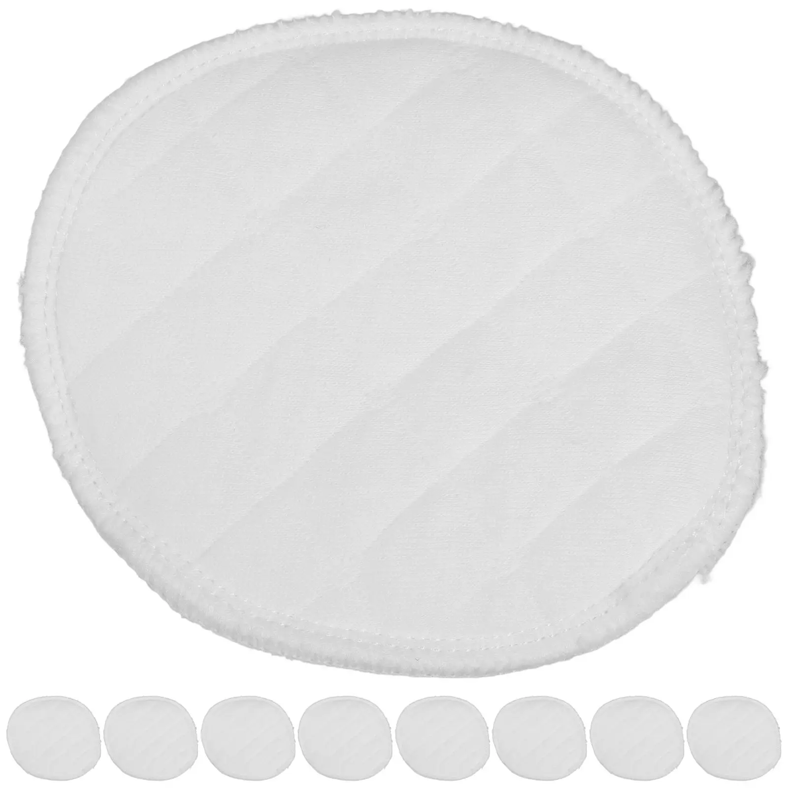 10PCS Washable Reusable Cotton Breast Pads 12Layer Soft Thick Nursing Maternity LeakProof White Comfortable Round Pads Breasts