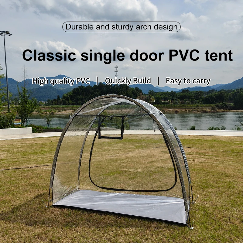 Clear PVC Tent for Outdoor Sport Games, Transparent Storage Tent for Outdoor Tools, Enough Headroom, Easy to Set Up&Down