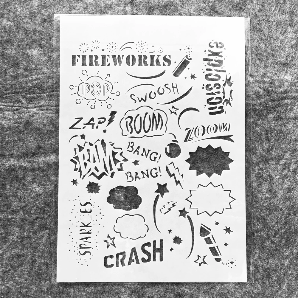 

Трафареты A4 29 см с надписью «фейерверк», «сделай сам», для слоев, настенная живопись, Искусственный Декоративный шаблон