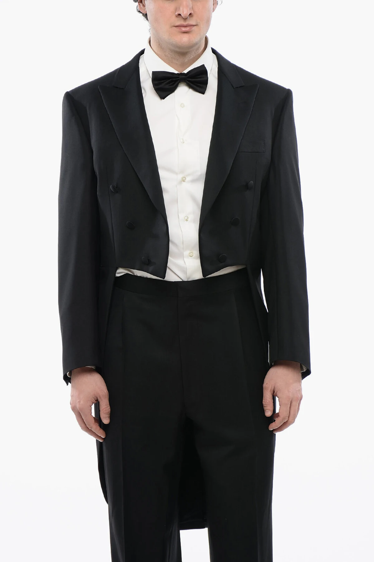 Nova chegada sob medida 2 peças ternos masculinos calças fraque pico lapela duplo breasted cetim formal bola ternos de festa à noite personalizado