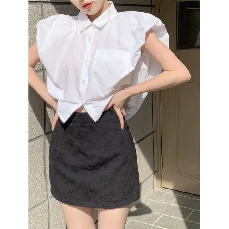 Design Sleeveless Shirt Women's 2026 Summer New High-end White Polo Shirt Short Top Summer