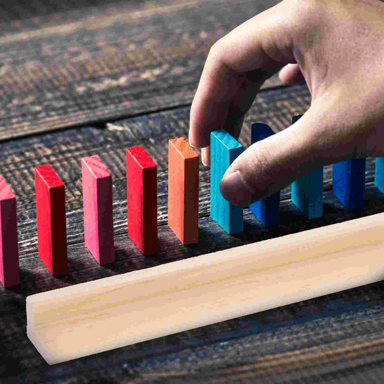 Wooden Domino Racks Trays Holders Organizer Domino Tiles Holder Letter Replacement Racks Word Tray