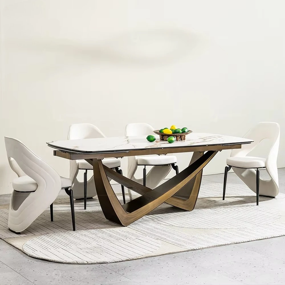 Picture 5: Hot Sale Dining Table with 12mm Ceramic Marble Table Top