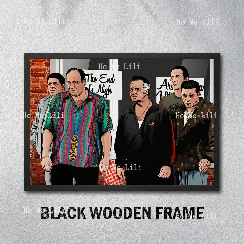 

The Sopranos Ganster Family Printtable Canvas Print Art Canvas Class Gift For Home Decor Light Retro Portrait