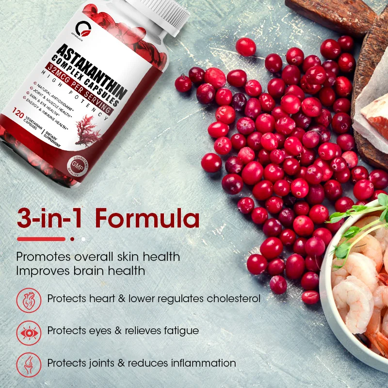 Antarctic Krill Oil ,Omega-3 EPA & DHA, Astaxanthin Supplement Sourced from Red Krill, Maximum Strength, For Your Whole Health