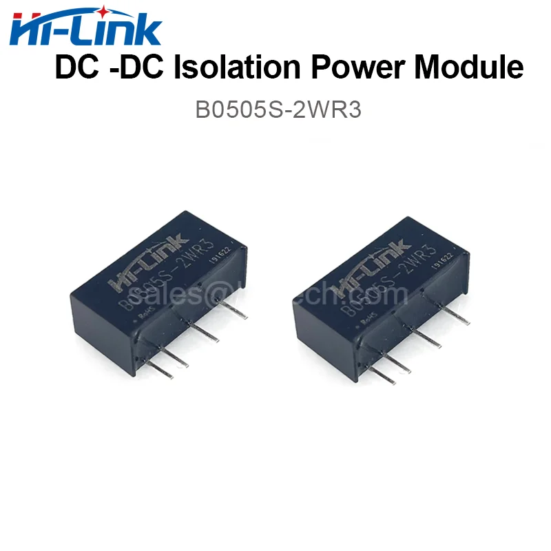 Бесплатная доставка, 10 шт./лот, модуль мощности Hi-Link 5 В, 2 Вт, B0505S-2WR3 90% КПД преобразования постоянного тока, преобразователь напряжения, трансформатор напряжения