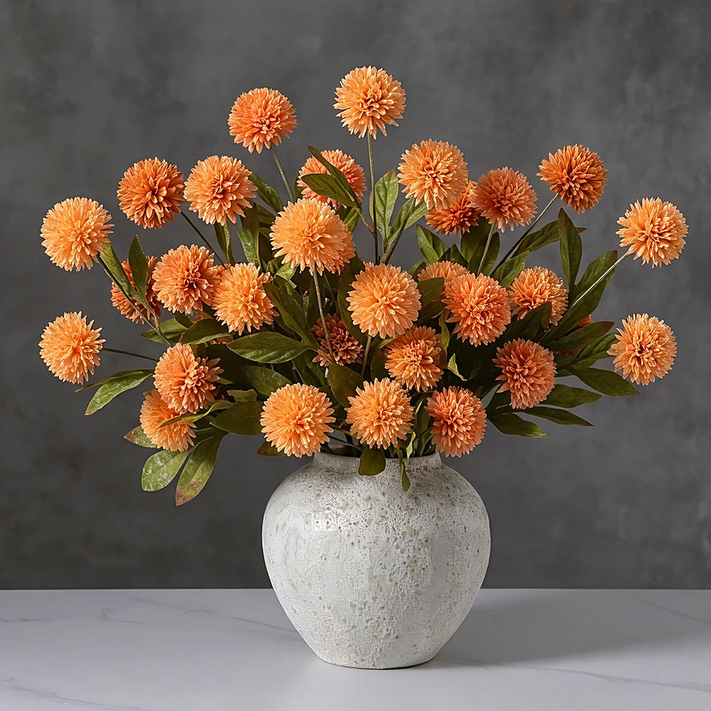 4-köpfige künstliche Gänseblümchen-Seidenblumen, 70 cm, künstlicher Blumenzweig für Heimdekoration, DIY-Esstisch-Deko-Accessoires – Detail 9