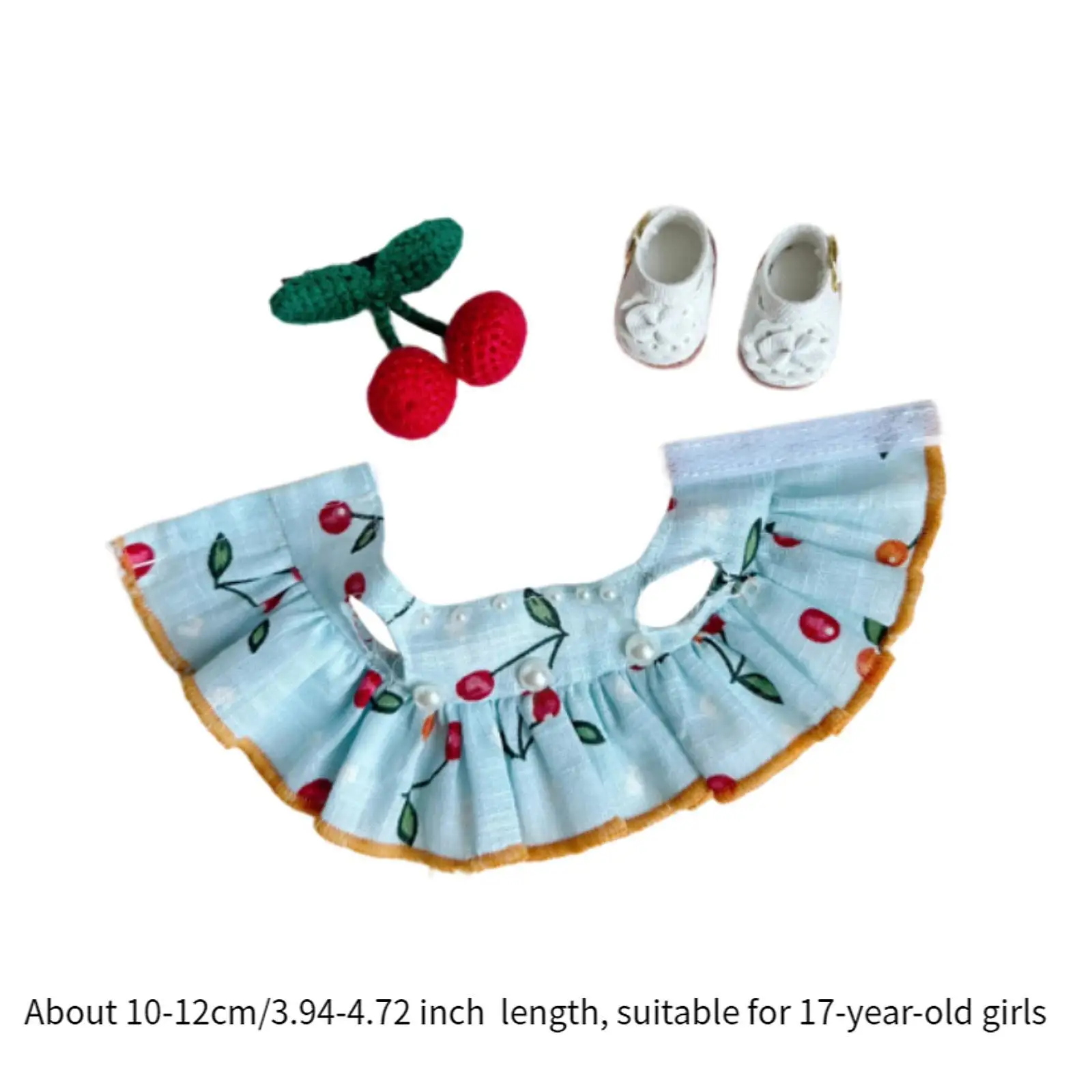 Set di vestiti per bambole di pezza, scarpe per bambole e accessori per capelli, mani fai da te per i bambini Crea le tue bambole per bambole da 6,69 pollici