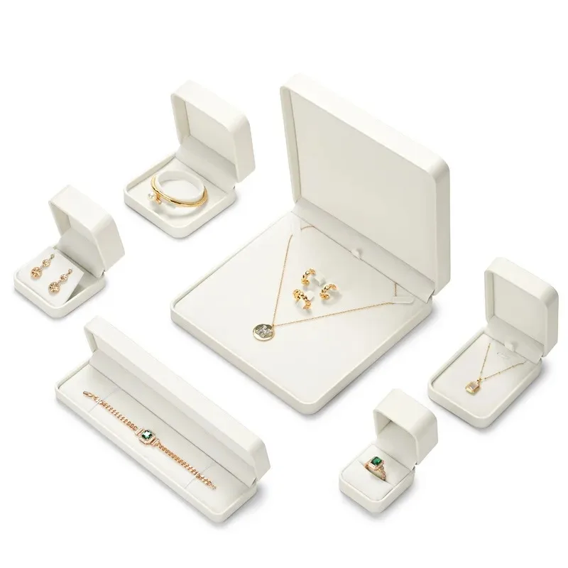 Velvet Lined PU Leather Jewellery Box, Multi Style Ring Earring Necklace Bracelet Gift Case  Wedding Proposal & Jewelry Storage,