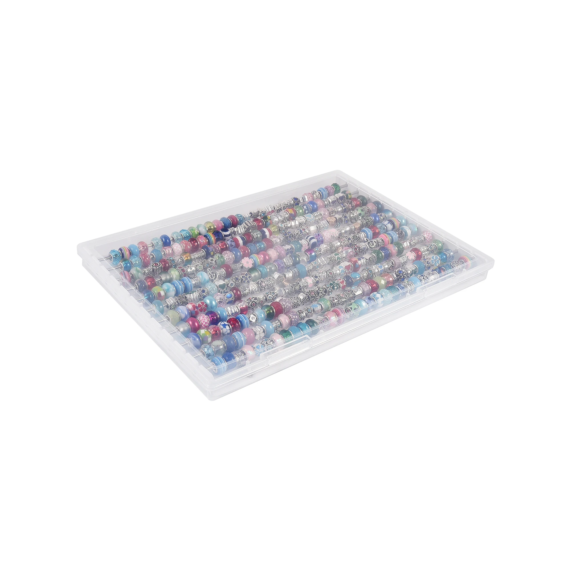 Loose Beads Display Showcase Acrylic Jewelry Bracelet Charms Holder Storage Box Large Capacity Transparent Ring Hanger Dustproof