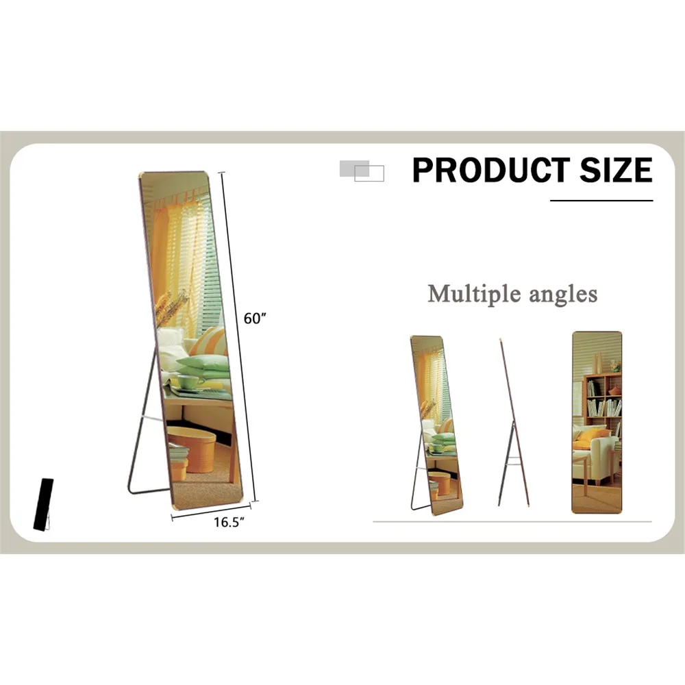 The 4th Generation Floor Standing Full-length Mirror. Wall Mirror, Bathroom Makeup Mirror, Bedroom Foyer, Wall Mounted Mirror