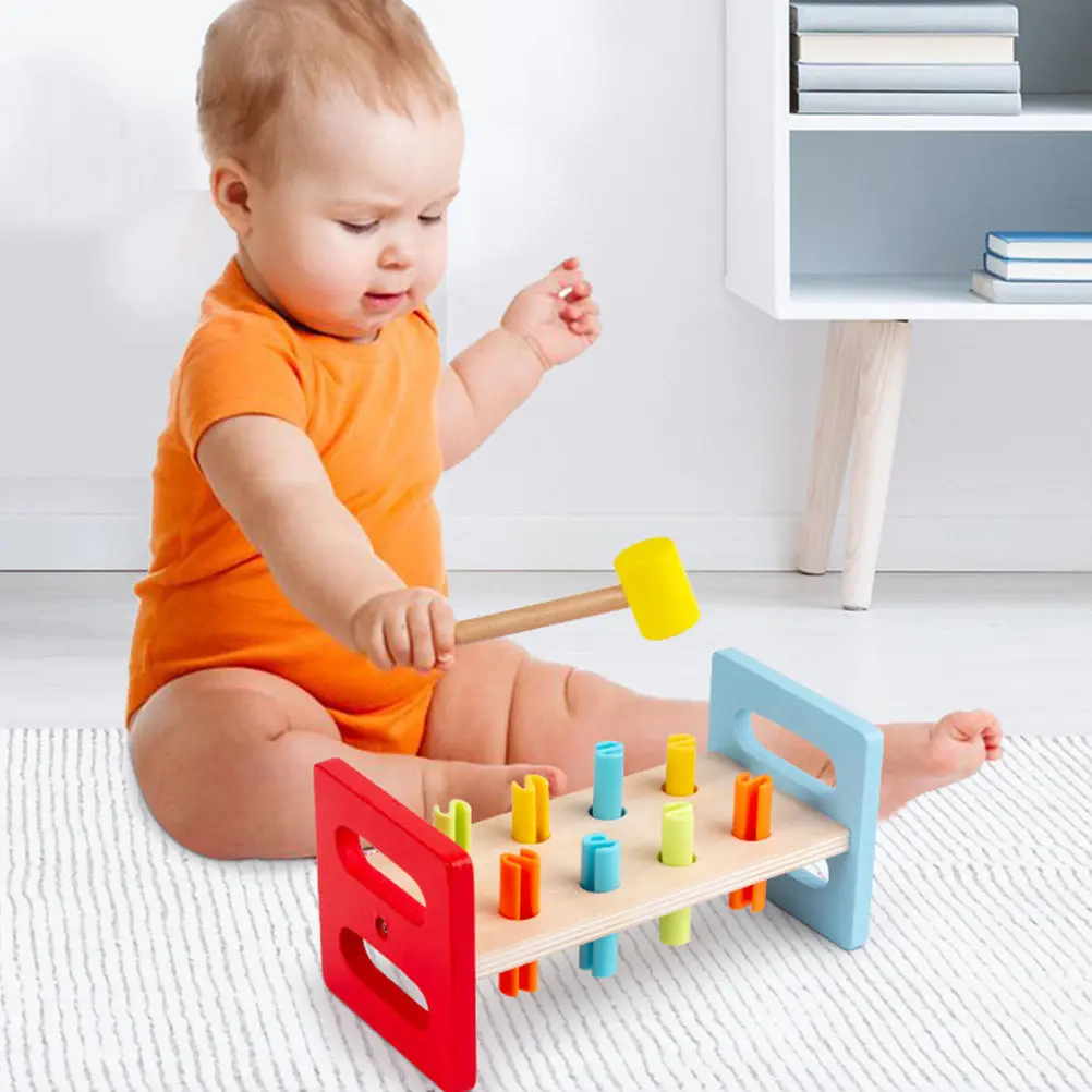 

Набор для развития моторики: деревянная игрушка-молоток для детей, развивающая координацию рук и глаз, интерактивная игра для раннего развития