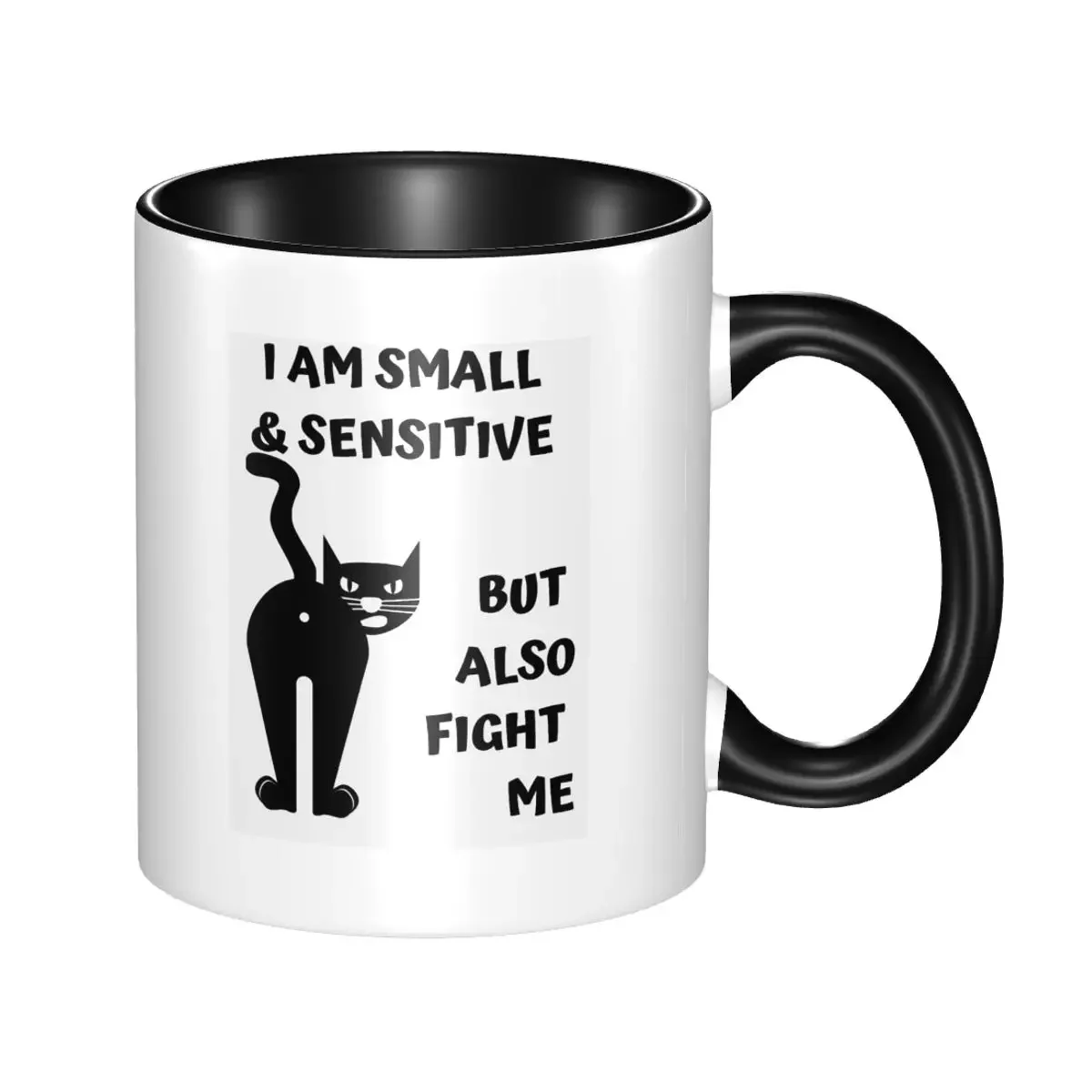 

Кружка с забавным надписью «Я человек, маленький и чувствительный, но также люблю бороться» — керамическая чашка для кофе, чая, молока, посуда, подарок для женщин и мужчин