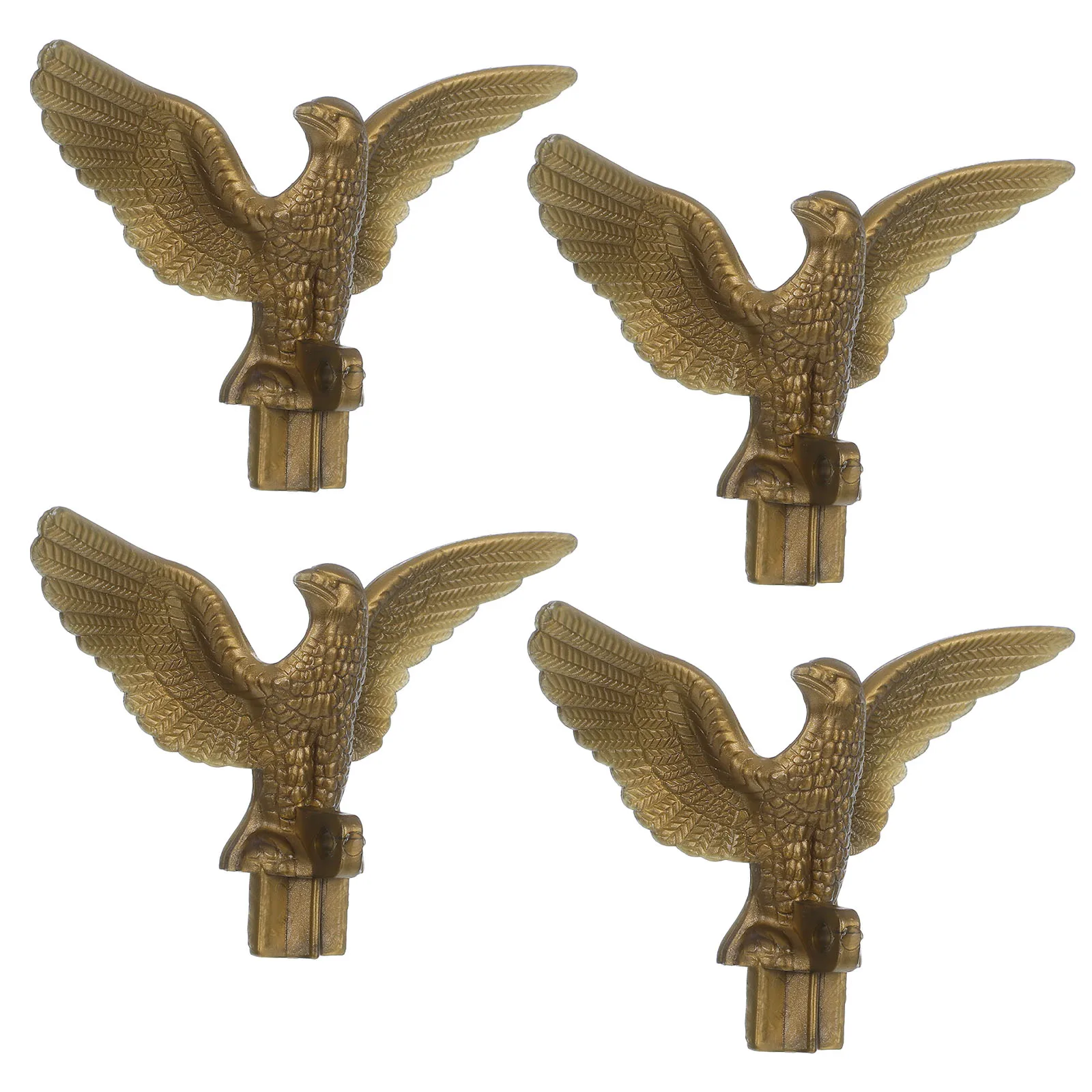 

4pcs Eagle Garden Flag Pole Eagle Finial Topper Flag Topper Plastic Aluminum Alloy Garden Accessories Outdoor Replacement