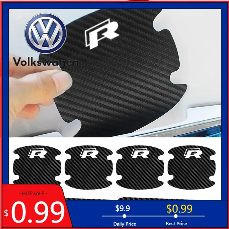 

VW 2026 Hot Car Door Sticker Scratches Resistant Cover Bowl Handle Film for Volkswagen VW Rline R Line Touran CC Beetle GTI GTD